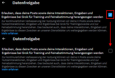 Datenfreigabe für KI